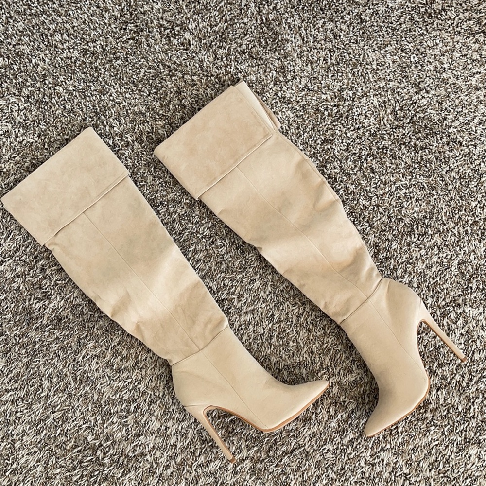 Shoe Republic LA Tan Heeled Boots